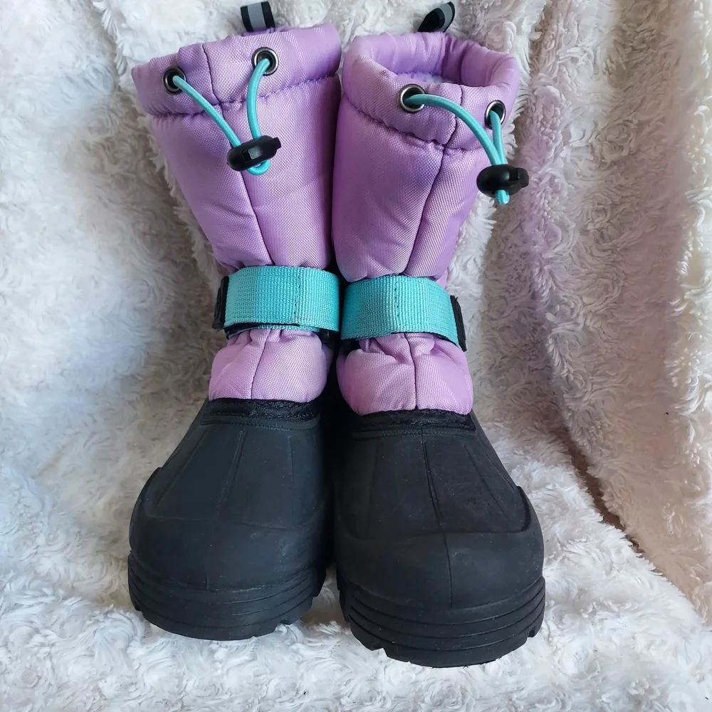 Northside Frosty Lavender & Black 3M Thinsulate Winter Snow Boots Sz 1 Outdoor